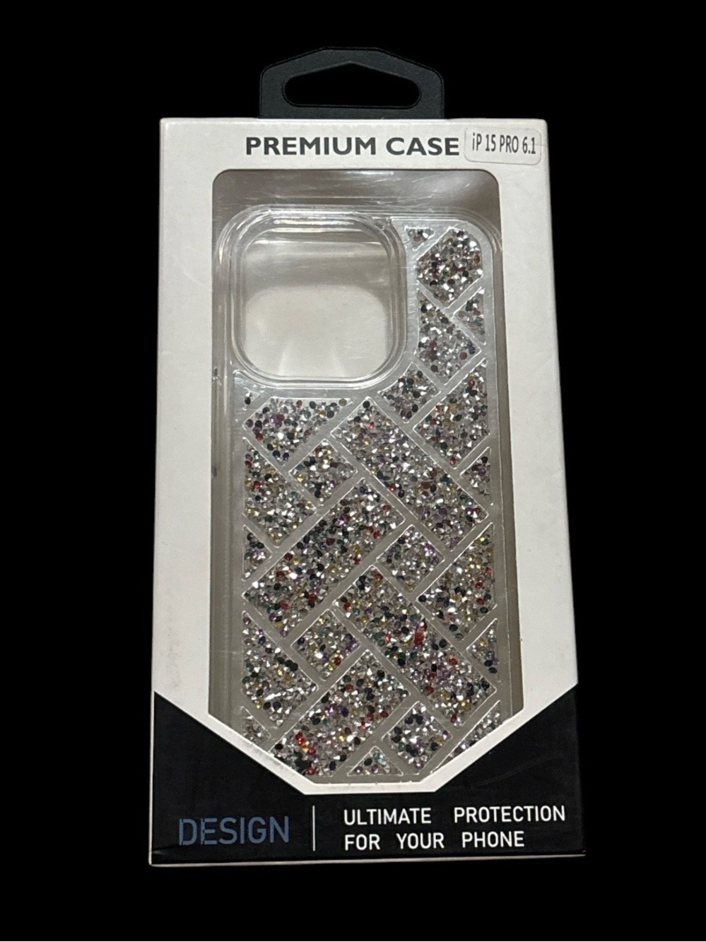 Premium Clear Glitter Phone Case for iPhone 15 Pro (6.1)